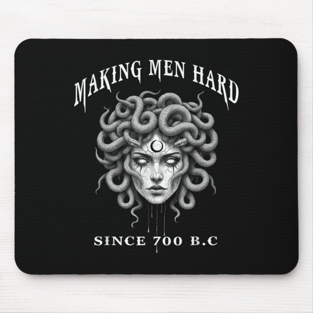 Funny Greek Mythology Medusa Making Men Hard Since Mousepad (Vorne)