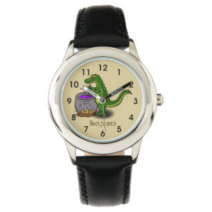 Funny Green Alligator Koch Cartoon Armbanduhr