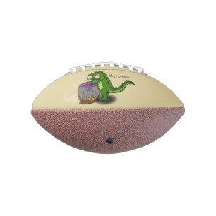 Funny Green Alligator Koch Cartoon Football