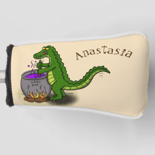 Funny Green Alligator Koch Cartoon Golf Headcover