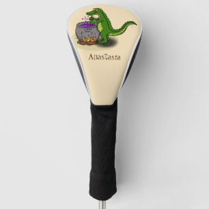 Funny Green Alligator Koch Cartoon Golf Headcover