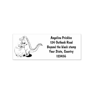 Funny Green Alligator Koch Cartoon Gummistempel
