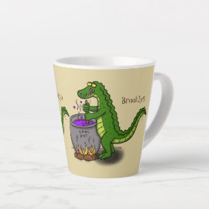 Funny Green Alligator Koch Cartoon Milchtasse