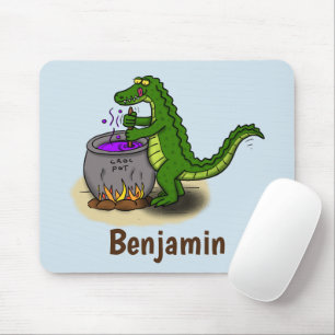 Funny Green Alligator Koch Cartoon Mousepad