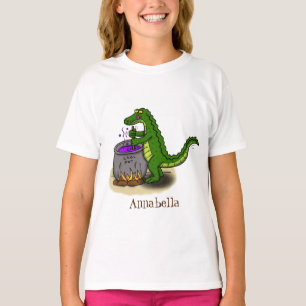 Funny Green Alligator Koch Cartoon T-Shirt