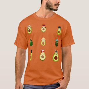 Funny Green Avocados mit Hats T-Shirt