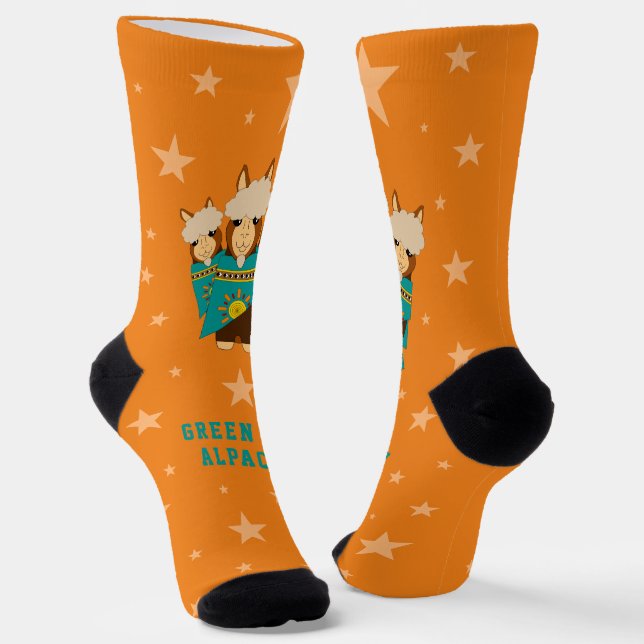 Funny Green Bay Alpacas Sportteam Socken (Gewinkelt)