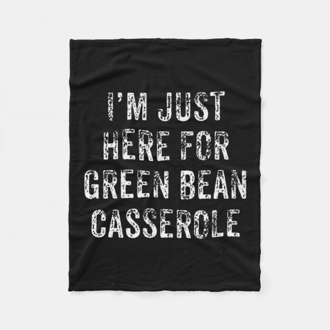 Funny Green Bean Cerole Thanksgiving Dinner Gift  Fleecedecke (Vorderseite)