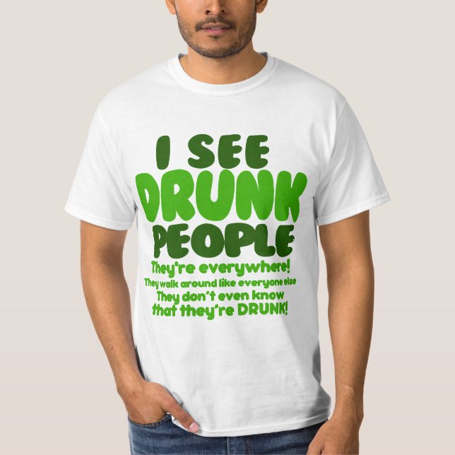 Funny Green Beer Day Spaß T-Shirt (Vorderseite)