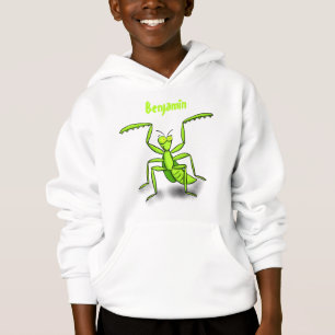 Funny green beten mantis Cartoon Illustration Hoodie