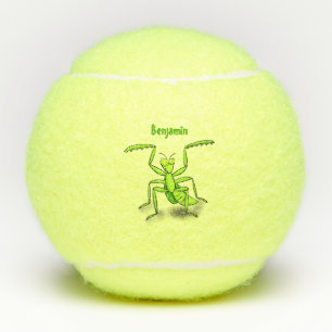 Funny green beten mantis Cartoon Illustration Tennisbälle