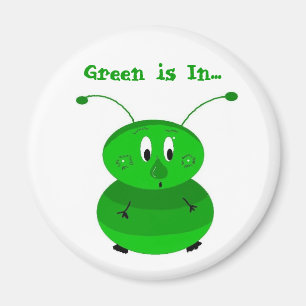 Funny Green Bug Magnet