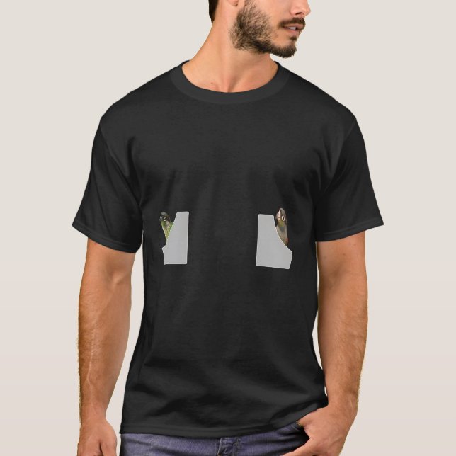 Funny Green Cheek Conure Shirt Niedlich Pocket Con (Vorderseite)