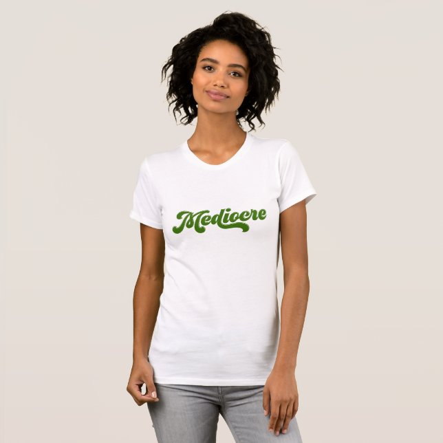Funny Green Disco Briefe mittelmäßig T-Shirt (Vorne ganz)