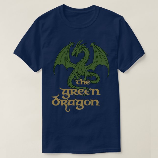 Funny Green Dragon Tavern Lieben Dragons T-Shirt (Design vorne)