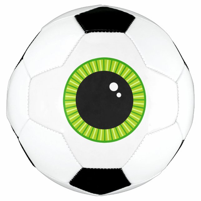 Funny Green Eyeball Fußball (Vorderseite)