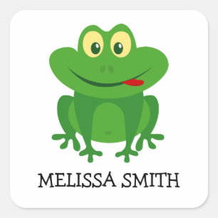 Funny Green Frog Kleiner Cartoon Sticker