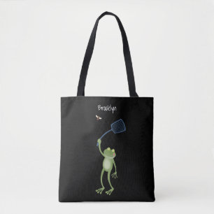 Funny green frog swatfly Cartoon