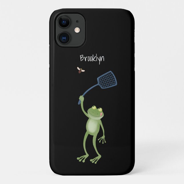 Funny green frog swatfly Cartoon Case-Mate iPhone Hülle (Rückseite)