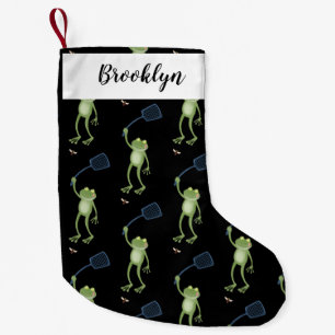 Funny green frog swatfly Cartoon Kleiner Weihnachtsstrumpf