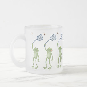 Funny green frog swatfly Cartoon Mattglastasse