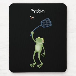 Funny green frog swatfly Cartoon Mousepad