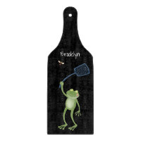 Funny green frog swatfly Cartoon