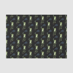 Funny green frog swatfly Cartoon Seidenpapier