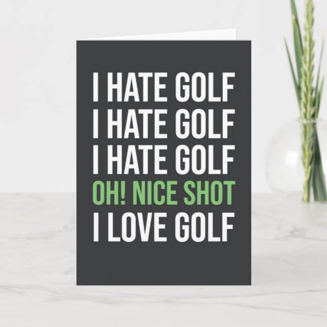 Funny Green Golf Card für Golfer Spaß Karte (Vorderseite)
