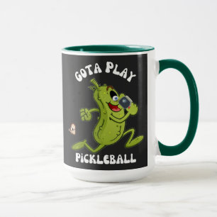 Funny Green Gota Play Pickleball Tasse