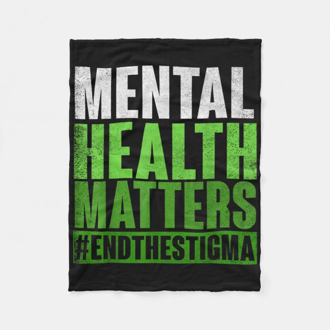 Funny Green Mental Health S Awareness End of Stig Fleecedecke (Vorderseite)