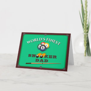 Funny Green Pool Table Snooker Dad Father's Day Karte
