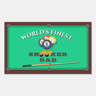Funny Green Pool Table Snooker Dad Father's Day Rechteckiger Aufkleber