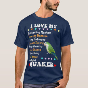 Funny Green Quaker Shirt I Liebe Quaker Parrot
