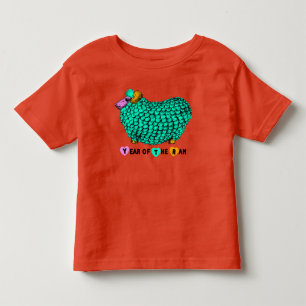 Funny Green Ram Chinese Year Zodiac Kleinkind T T-shirt
