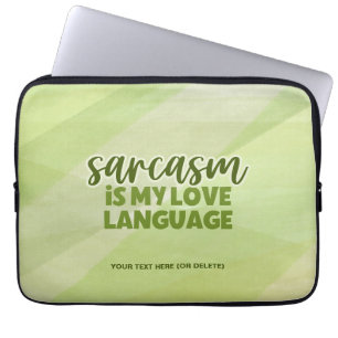 Funny Green Sarcasm Liebe Language Modern Snarky Laptopschutzhülle