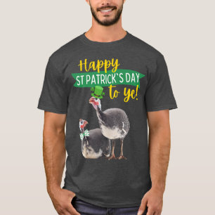 Funny Green St Patrick's Day Gift Guinea Hen Fowl T-Shirt