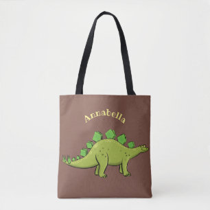 Funny green stegosaurus dinosaurus Cartoon