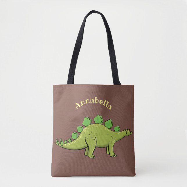 Funny green stegosaurus dinosaurus Cartoon (Vorderseite)