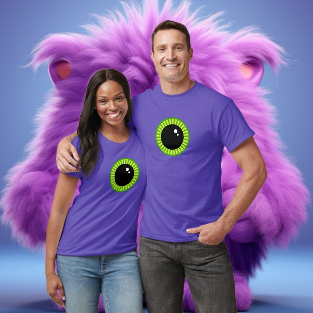 Funny Green und Lila Monster Eyeball T-Shirt (Von Creator hochgeladen)
