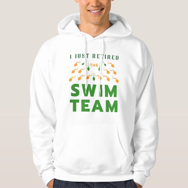 Funny Green und Orange Ich habe gerade wieder Swim Hoodie (Vorderseite)