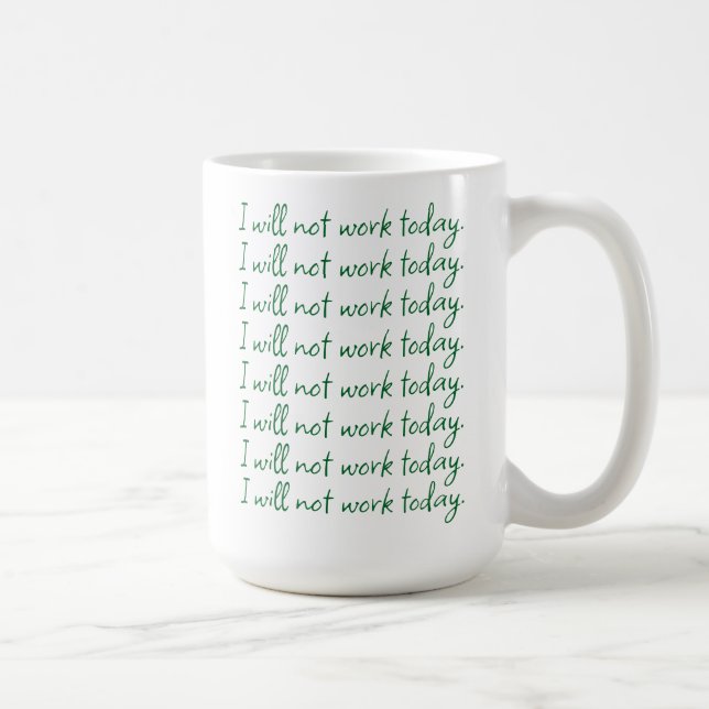 Funny Green und White Retirement Erinnerung Kaffeetasse (Rechts)