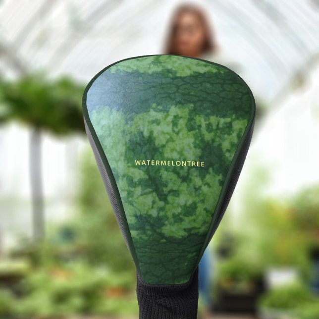 Funny Green Watermelon Rind Fruit Driver Golf Headcover (🍉Watermelon lover and play golf? ⛳Boom! Add your name!)