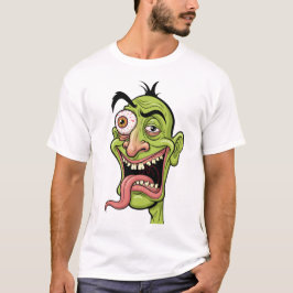 Funny Green Zombie Karikatur T - Shirt