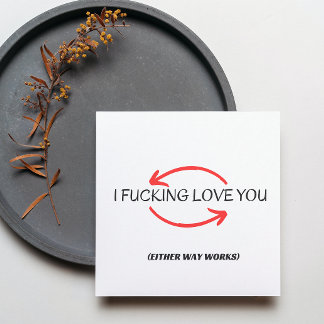 Funny Greeting, Rude Card für Ehemann oder Freund
