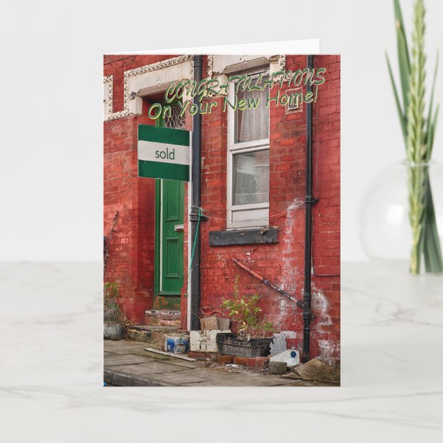 Funny greetings card moving home karte (Vorderseite)