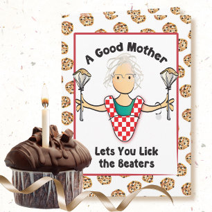 Funny Grey Hair Cartoon Mutter Mutter Mutter Mutte Karte