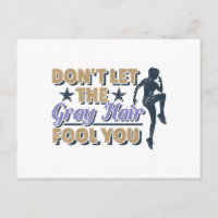 Funny Grey Hair Running Zitat - Älterer Runner