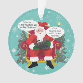 Funny Grey Tabby Cat Besuchen Weihnachten Ornament