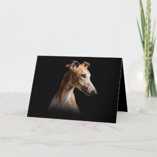 Funny Greyhound Face Greyhound Smile Greyhound Feiertagskarte